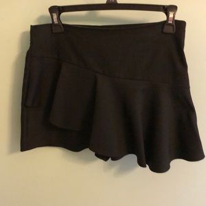 Black Zara Ruffle Skort